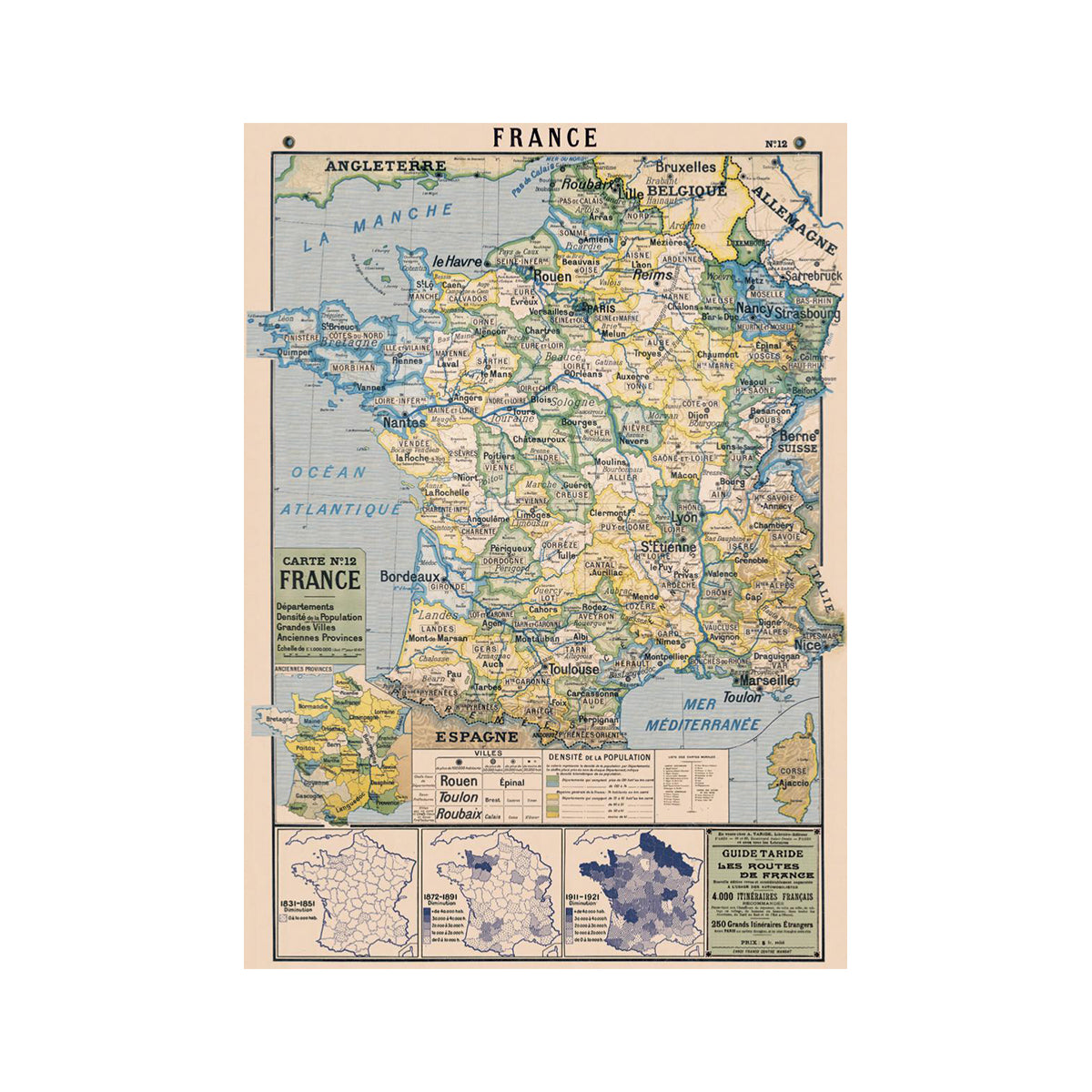 Affiche vintage carte du ciel - 70 cm x 50 cm - Cavallini & Co