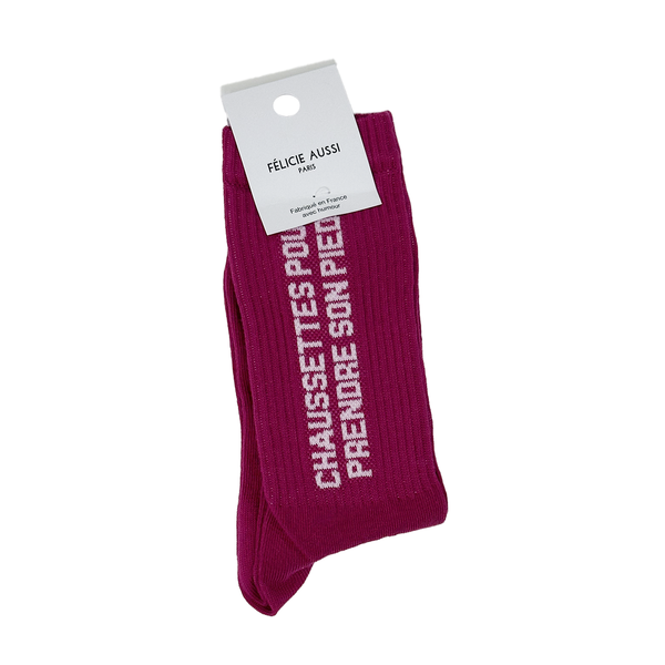 Chaussettes Pour Prendre le Pied 36/40 - Framboise