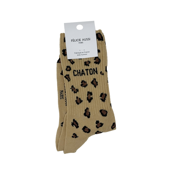 Chaussettes Chaton 36/40 - Léopard