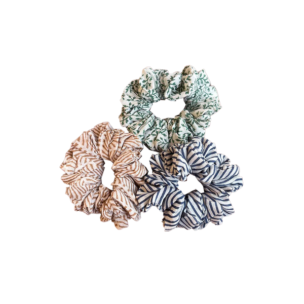 Set of 3 Jaipur scrunchies