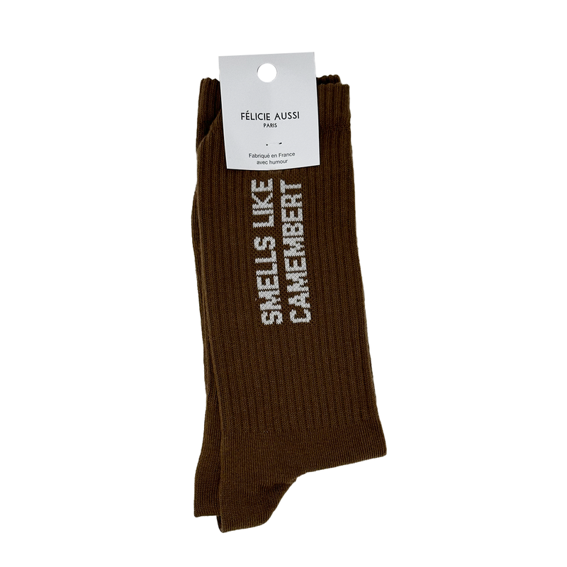 Chaussettes Smells Like Camembert 40/45 - Marron