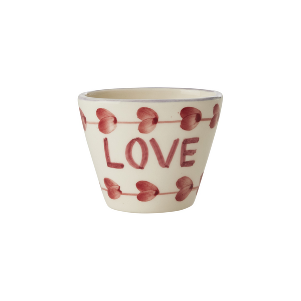 Love oval ceramic espresso cup