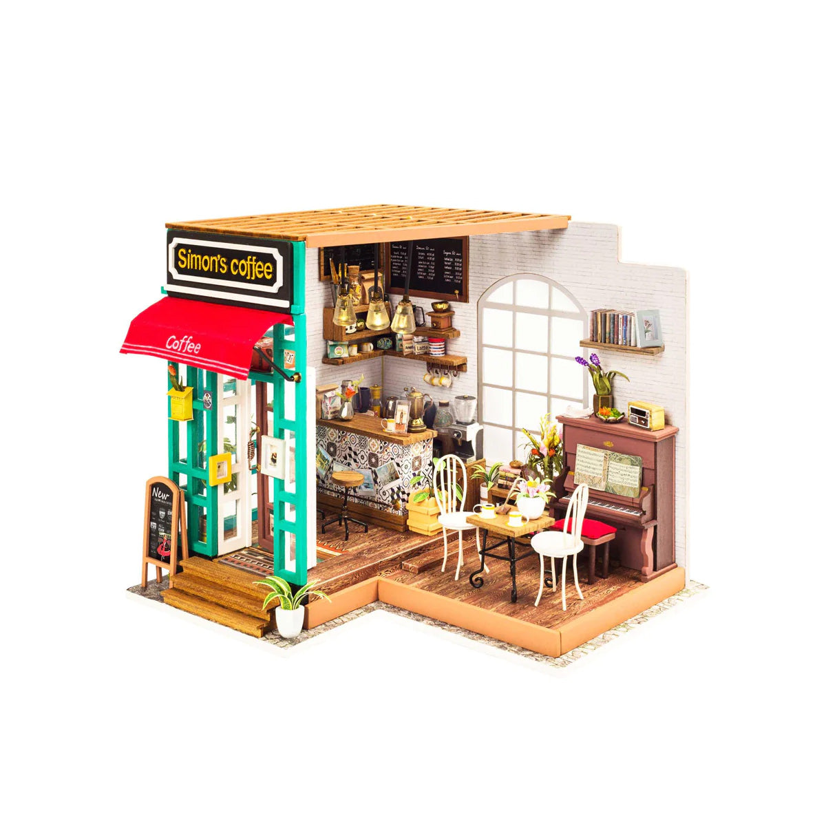 Cuteefun DIY Kit de Maison de Poupées Miniature a Construire en Bois vec  Meubles Musique et Outils, Cadeau de Modèle de Maison d'Artisanat  Bricolage
