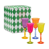 Set de 4 verres à vin multicouleurs | Fleux | 4