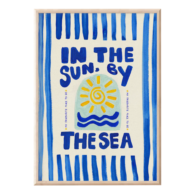 Affiche A3 In the Sun By the Sea Stripes