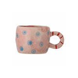 Nini Stoneware Mug - ⌀ 7 cm xh 6 cm - Pink | Fleux | 3