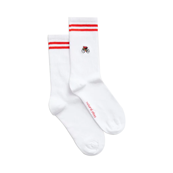 Chaussettes brodées Cycliste