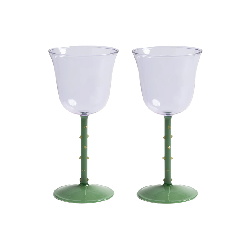 Lot de 2 verres à vin - Dot