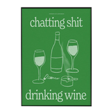 Affiche A3 Chatting Shit Drinking Wine | Fleux | 2