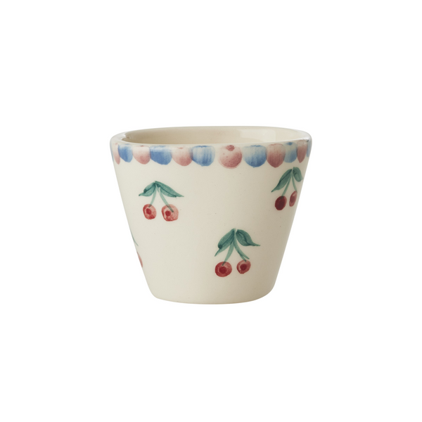 Cherry Ceramic Oval Espresso Cup