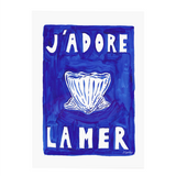 Affiche A3 J'adore La Mer | Fleux | 2