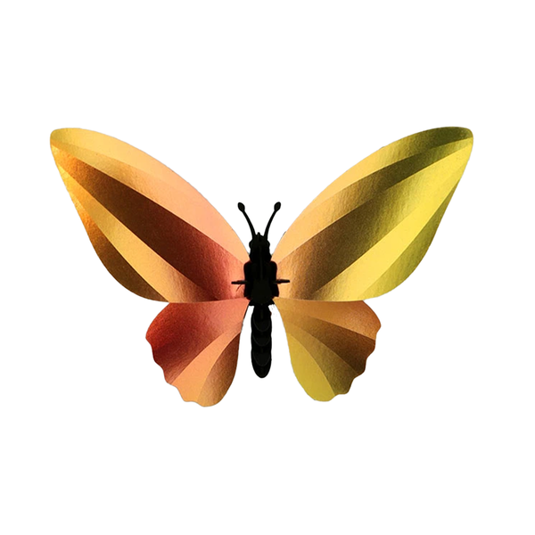 Trophée Origami Papillon Glossy Sunset Jaune