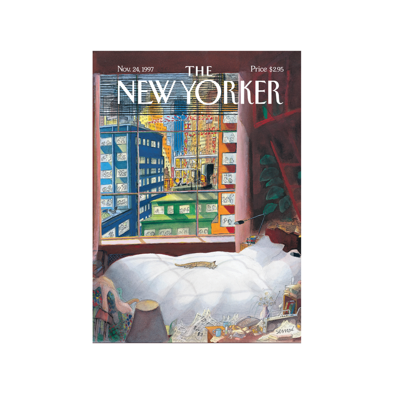 Affiche The Newyorker 226 Sempe Cat Sleeping By The Window - 30 x 40 cm