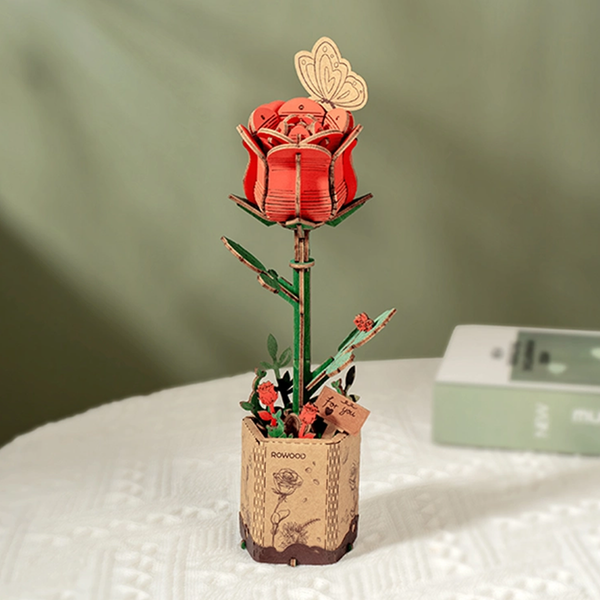 3D Puzzle - Red Rose