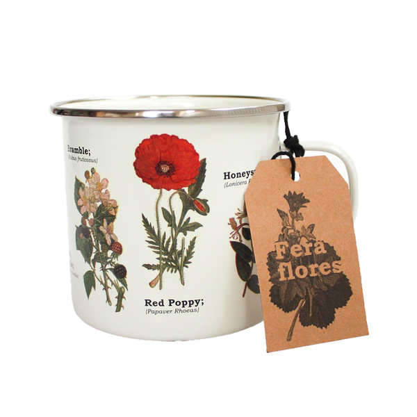 Tasse émail Fleurs Sauvages