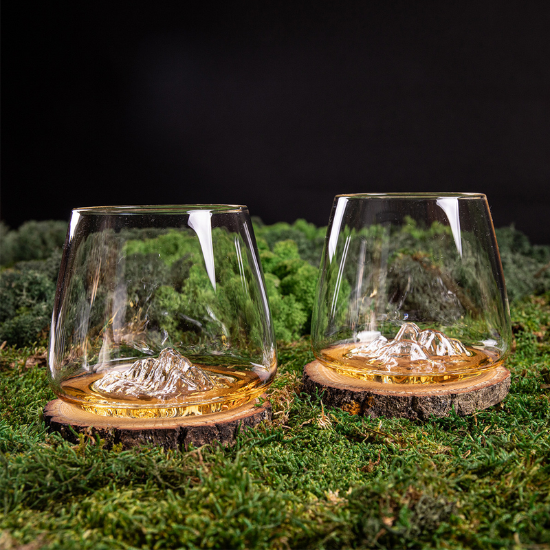 Set de 2 verres topographic Everest & Mont Blanc