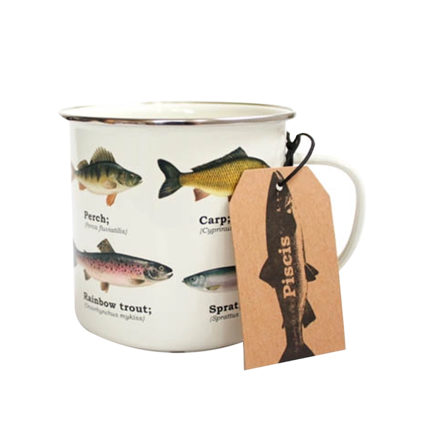 Tasse émail Poissons