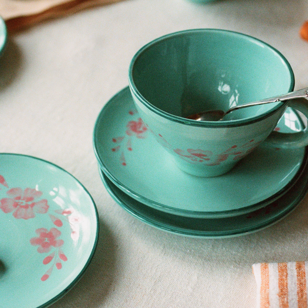 Ceramic Pink Flower Mug