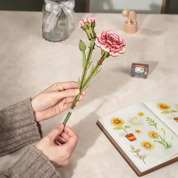 3D Puzzle - Pink Carnation