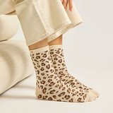 Set de 3 chaussettes fantaisie - Paillettes Léopard Beige | Fleux | 3