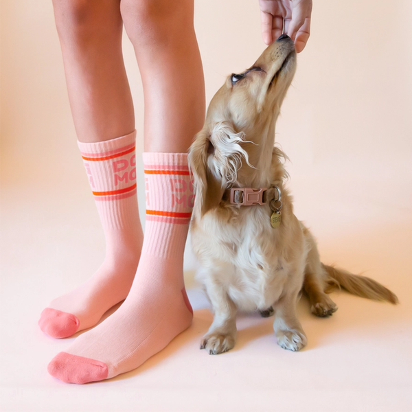 Chaussettes côtelées Dog Mom