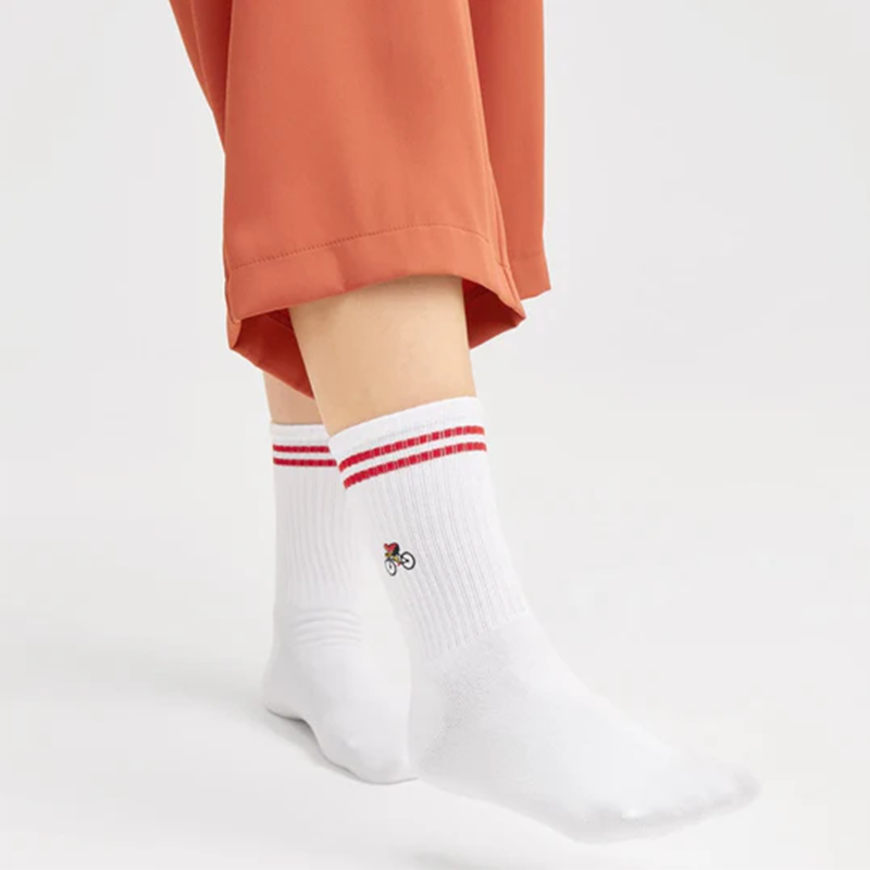 Chaussettes brodées Cycliste