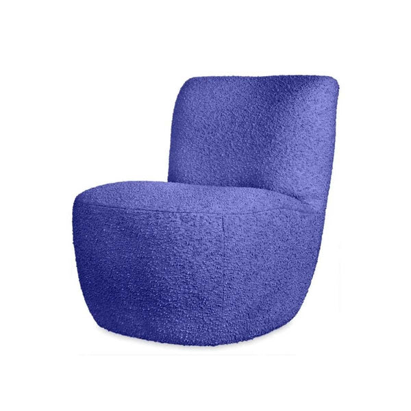 Fauteuil Eve Tissu Bouclette - Bleu