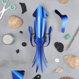 Trophée Origami Squid Cobalt Bleu Métallique | Fleux | 4