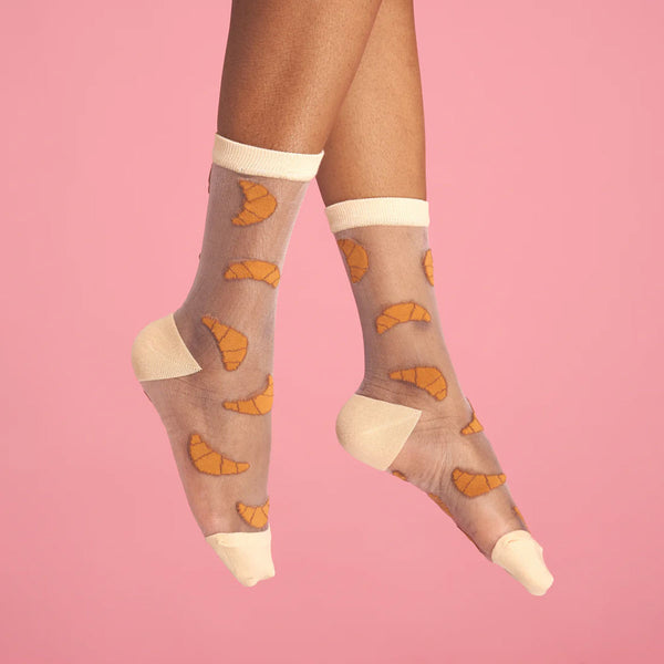 Transparent Croissant Socks