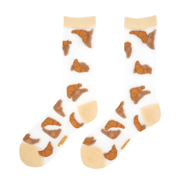 Transparent Croissant Socks