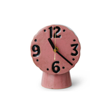 Horloge Rétro en céramique - h 16,2 cm - Rose | Fleux | 8