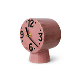 Horloge Rétro en céramique - h 16,2 cm - Rose | Fleux | 12