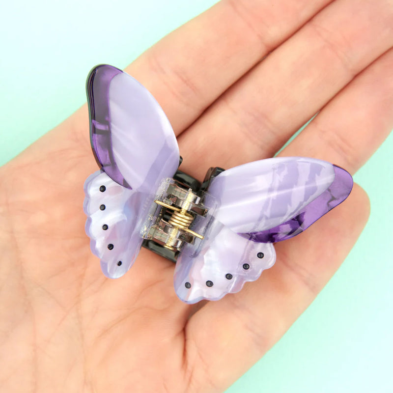 Mini Butterfly Hair Clip - Mauve