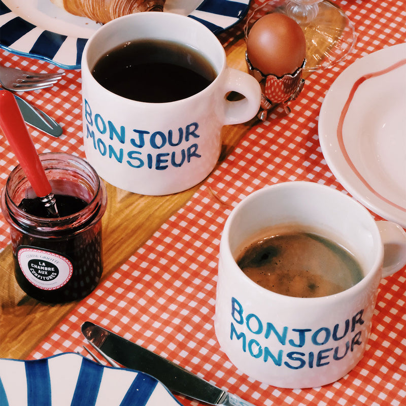 Set de 2 Mugs Bonjour Madame & Bonjour Monsieur