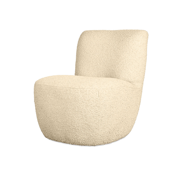 Eve armchair in bouclette fabric