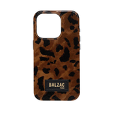 Coque de téléphone cuir guépard cappuccino | Fleux | 2