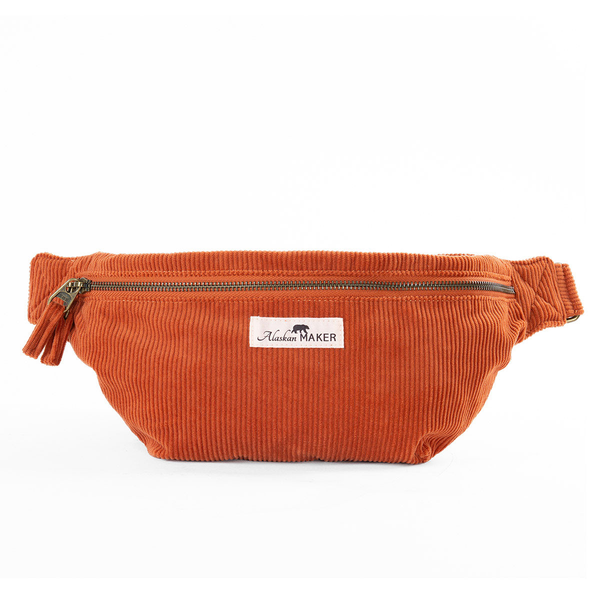 Sac Banane en velours Willow - Rouille