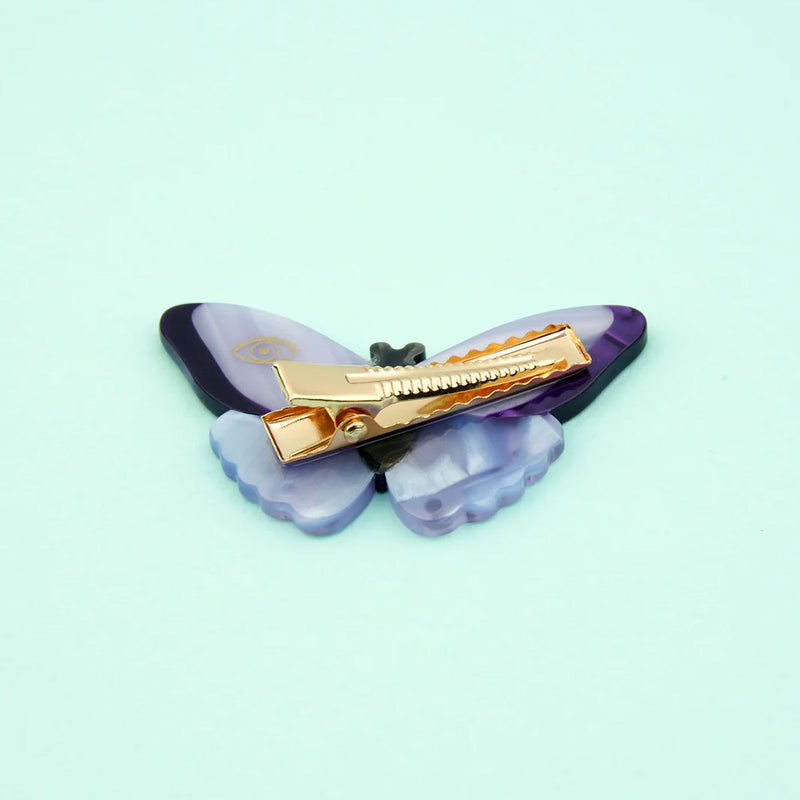 Barrette Papillon - Mauve