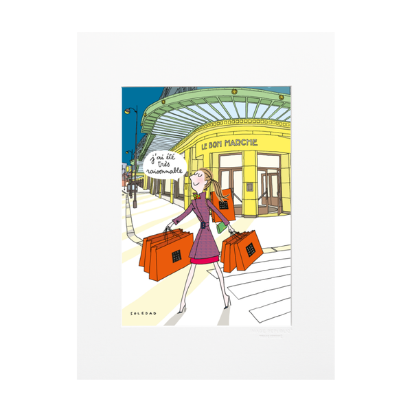 Affiche Soledad Devanture Bon Marché - 30 x 40 cm