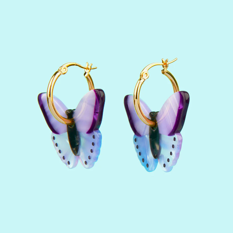 Butterfly Earrings - Mauve