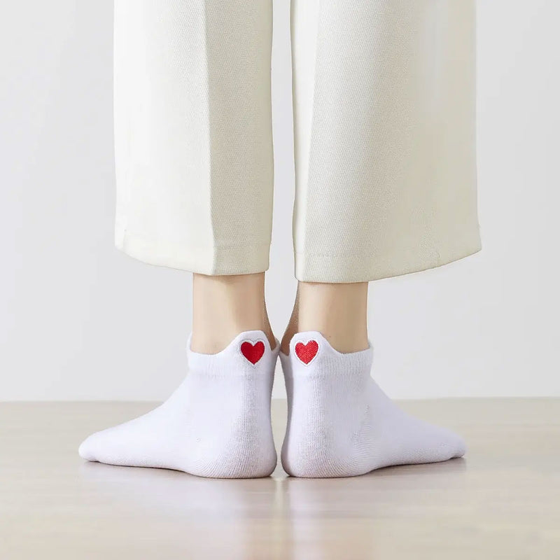 Chaussettes Languette Coup de coeur - Blanc