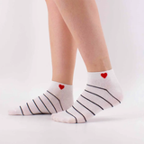 Chaussettes Coeur Côté à rayures - Coeur Rouge | Fleux | 3