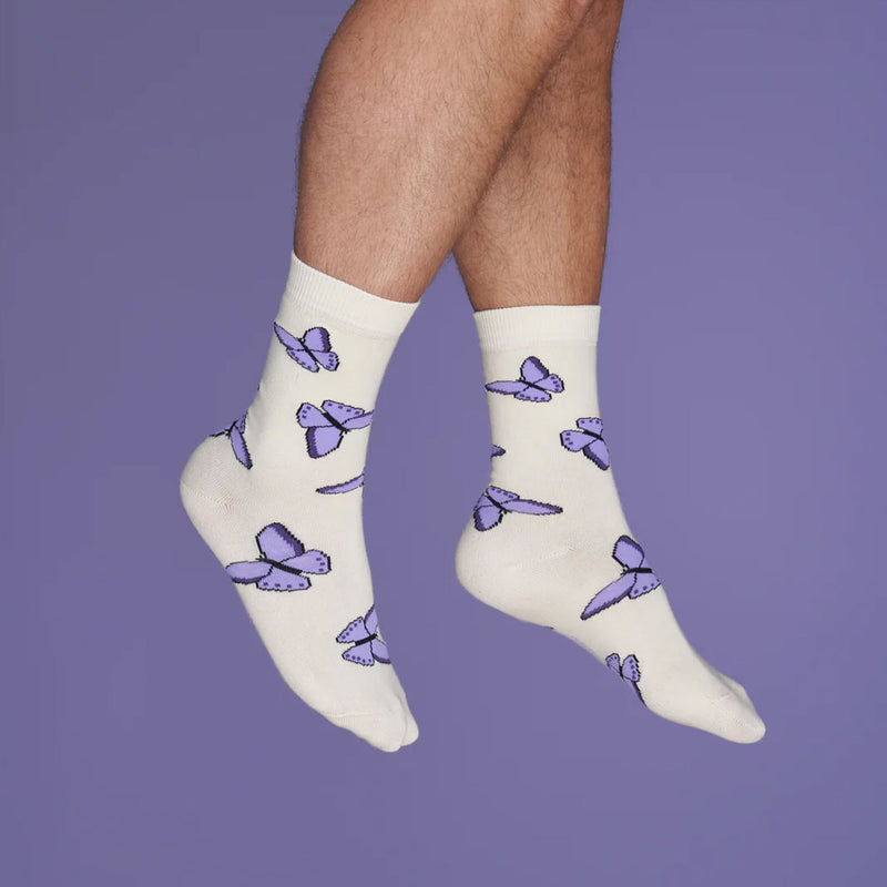 Chaussettes Papillon - Mauve