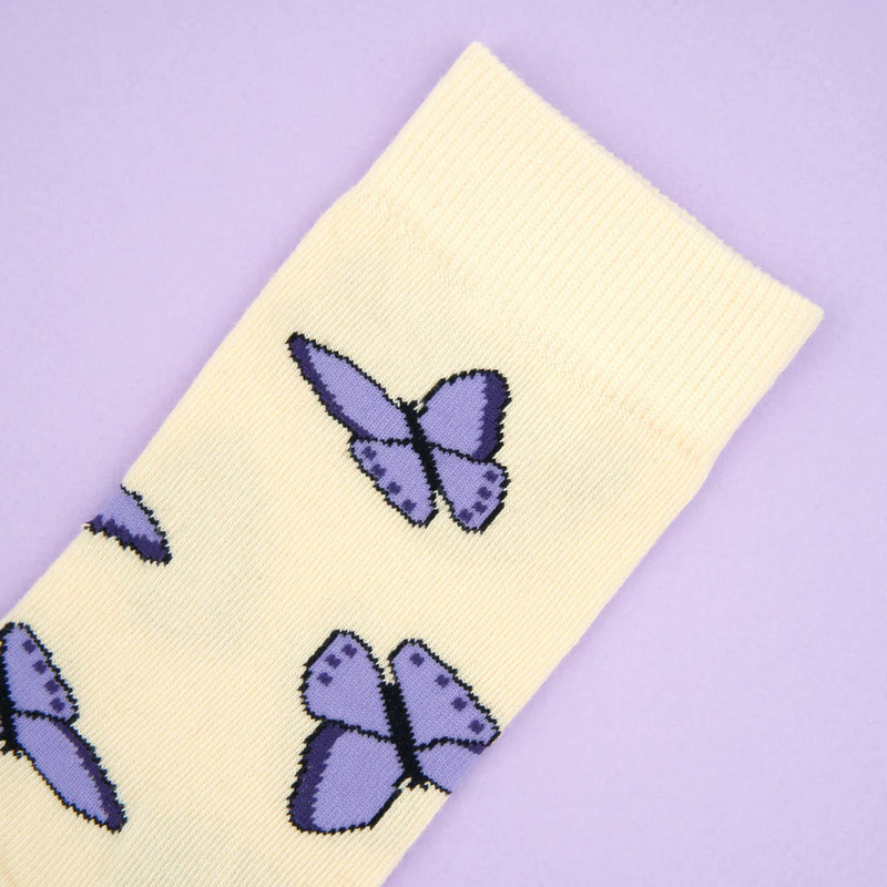 Chaussettes Papillon - Mauve