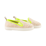 Chaussons Enfant Laine - Beige Jaune Fluo | Fleux | 2