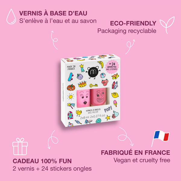 Coffret Stickers et Vernis Dolly & Kitty