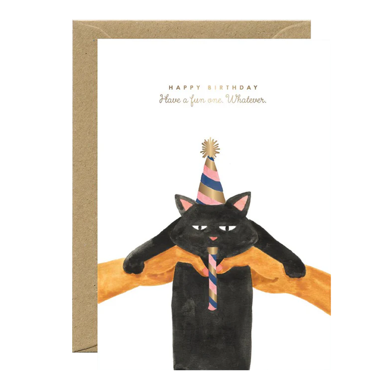 Carte d'anniversaire Whatever cat