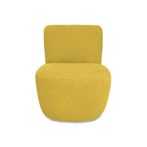 Fauteuil Eve Tissu Bouclette - Jaune