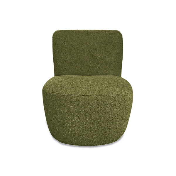 Eve armchair in bouclette fabric