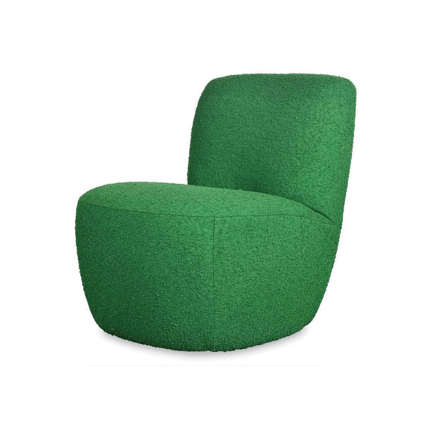 Fauteuil Eve Tissu Bouclette - Vert Feuille